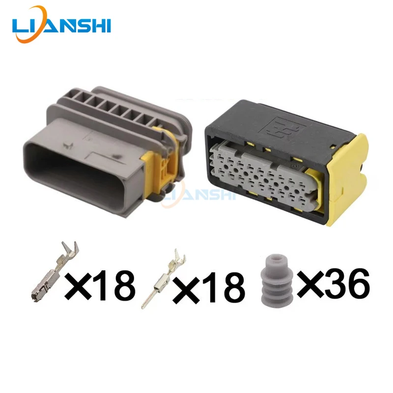 2-1563759-1 2-1564407-1 16Pin 18Pin Automotive Connector For Toyota Honda Headlight Fog Light Cooling Fan Wiring Harness Plug