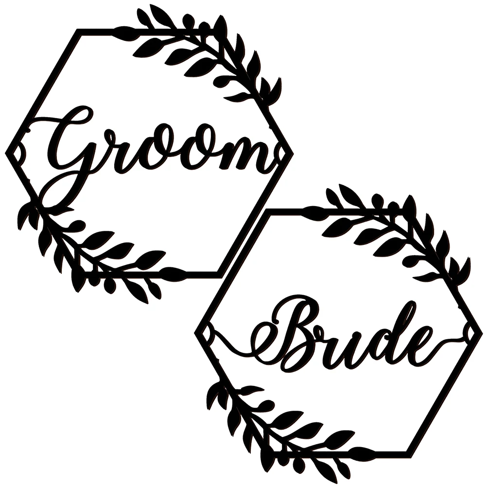 

Wedding Chair Decorations Bride Groom Signs Ceremony Reception Country Theme Bridal Shower Rustic Bohemian French Autumn