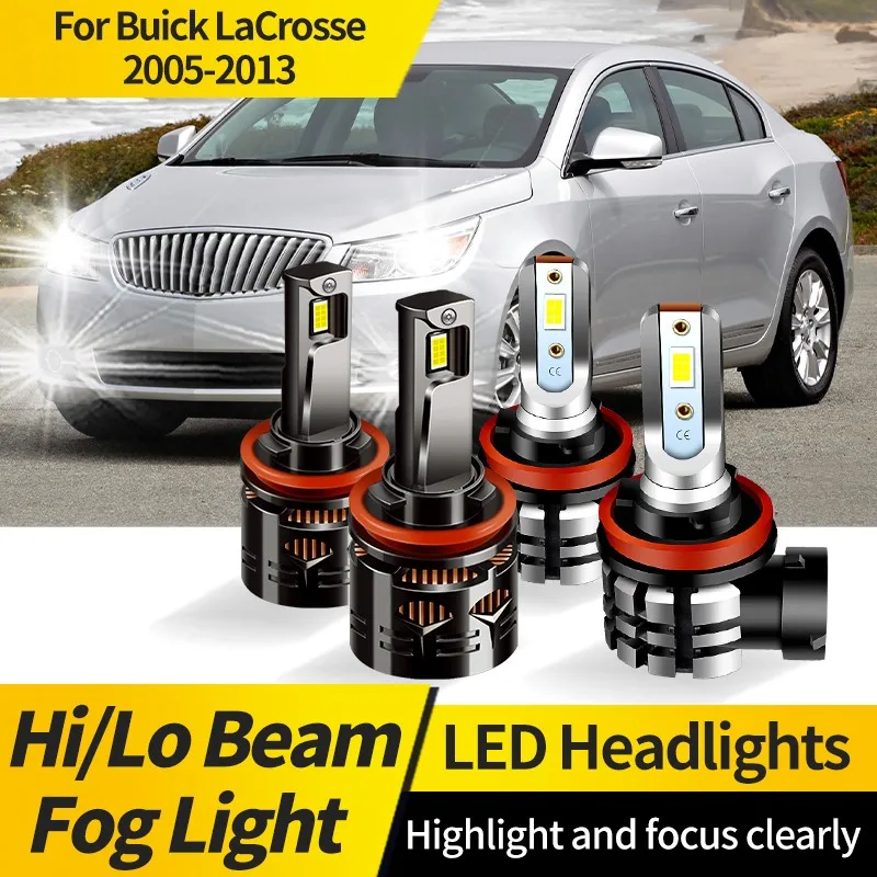 

2PCS H11 LED Headlight Bulb CSP H9 Car Headlamp White Mini Canbus Hi/Lo Beam Bulb Turbo Fog Light For Buick LaCrosse 2005-2013