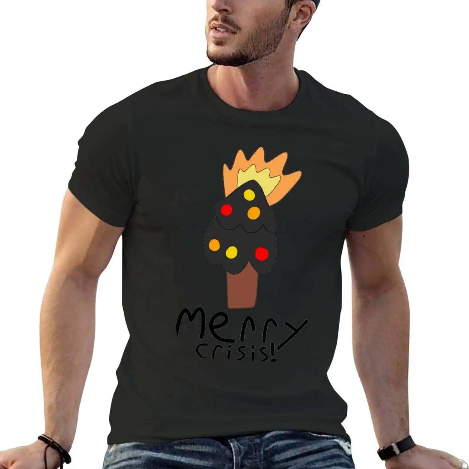 Merry Crisis T-Shirt sweat anime clothes tees graphic t shirts t shirts for men cotton