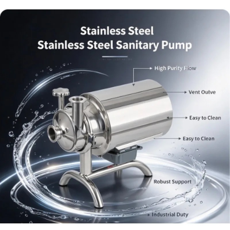 Sanitary Grade Beverage Pump Stainless Steel Liquid Transfer Machine Food Grade Centrifugal Pump Food Sanitary Pump 220v/380V