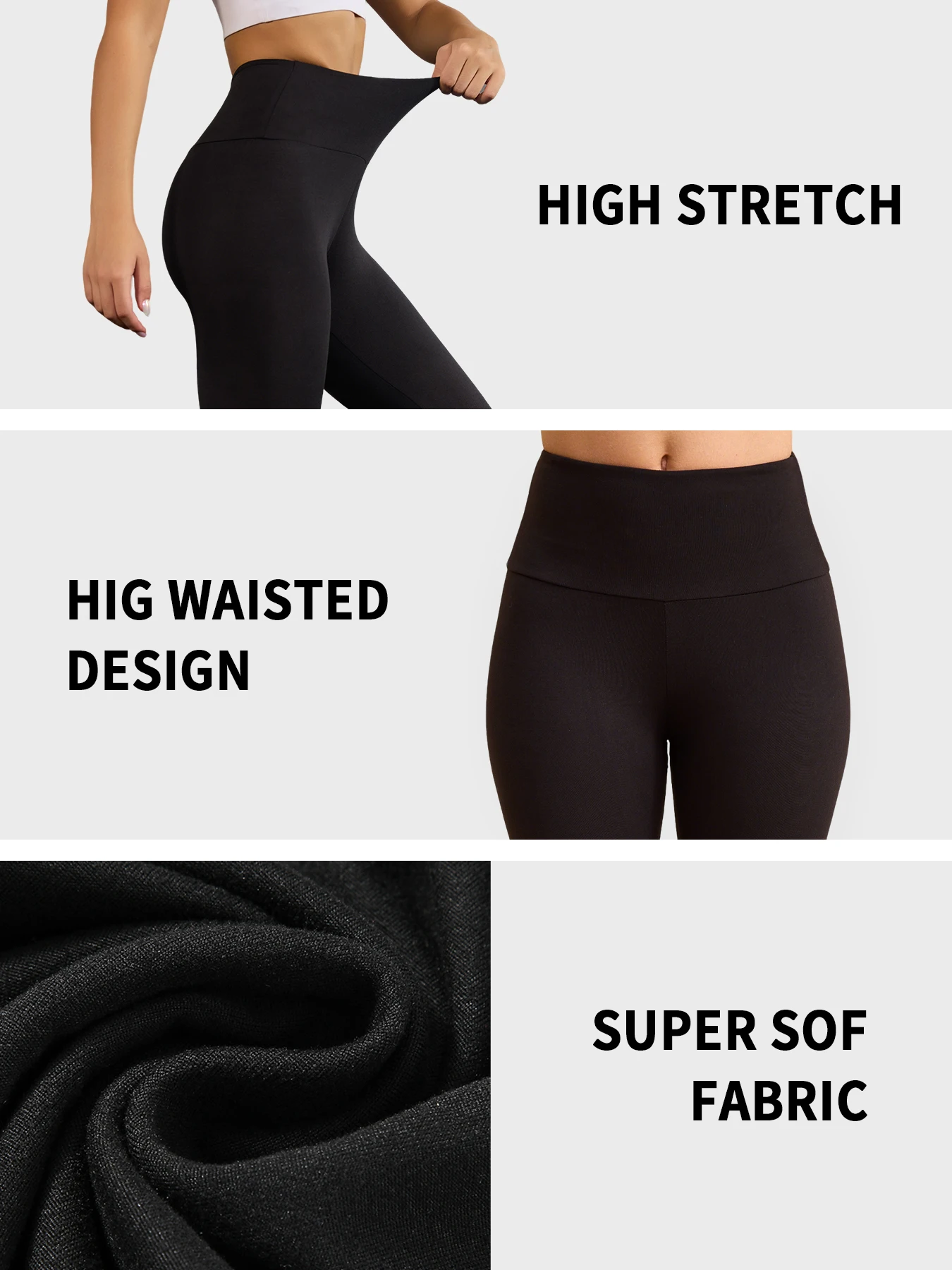 Women's High Waisted Capri Pants Super Soft No See Through Workout Yoga Running Athletic push up gym fitness Leggings image 4