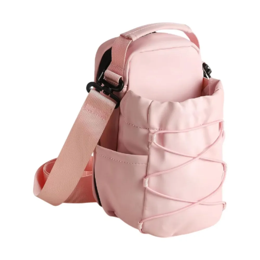 Magnetic Water Bottle Sling Bag Large Capacity Multi-layer Gym Bottle Bag with Shoulder Strap Convenience Crossbody Sports Bag