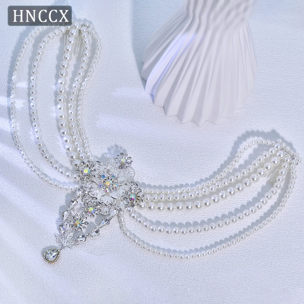 

YouLaPan Unique Bridal Hair Accessories Exquisite Pearl Hair Comb 100% Handmade Beaded Headwear Classical Women Headdress HP956