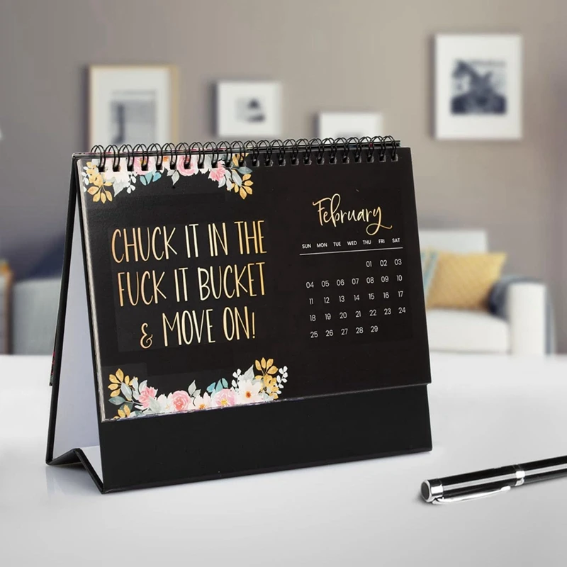 Desk Calendar 2024 Calendar For Tired- Women Fu-Ck It 2024 Calendar Sweary Calendar Planner