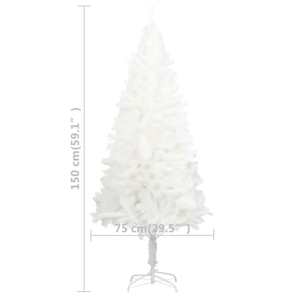 5 ft White Artificial Christmas Tree with Realistic Needles - Perfect Holiday Decor