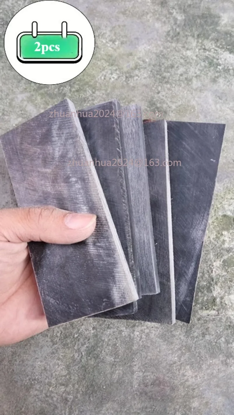 2pcs Black Buffalo Horn Slice Plate for DIY Knife Handle Making Material 0.2-0.7mm Thickness Various Handicraft Materials