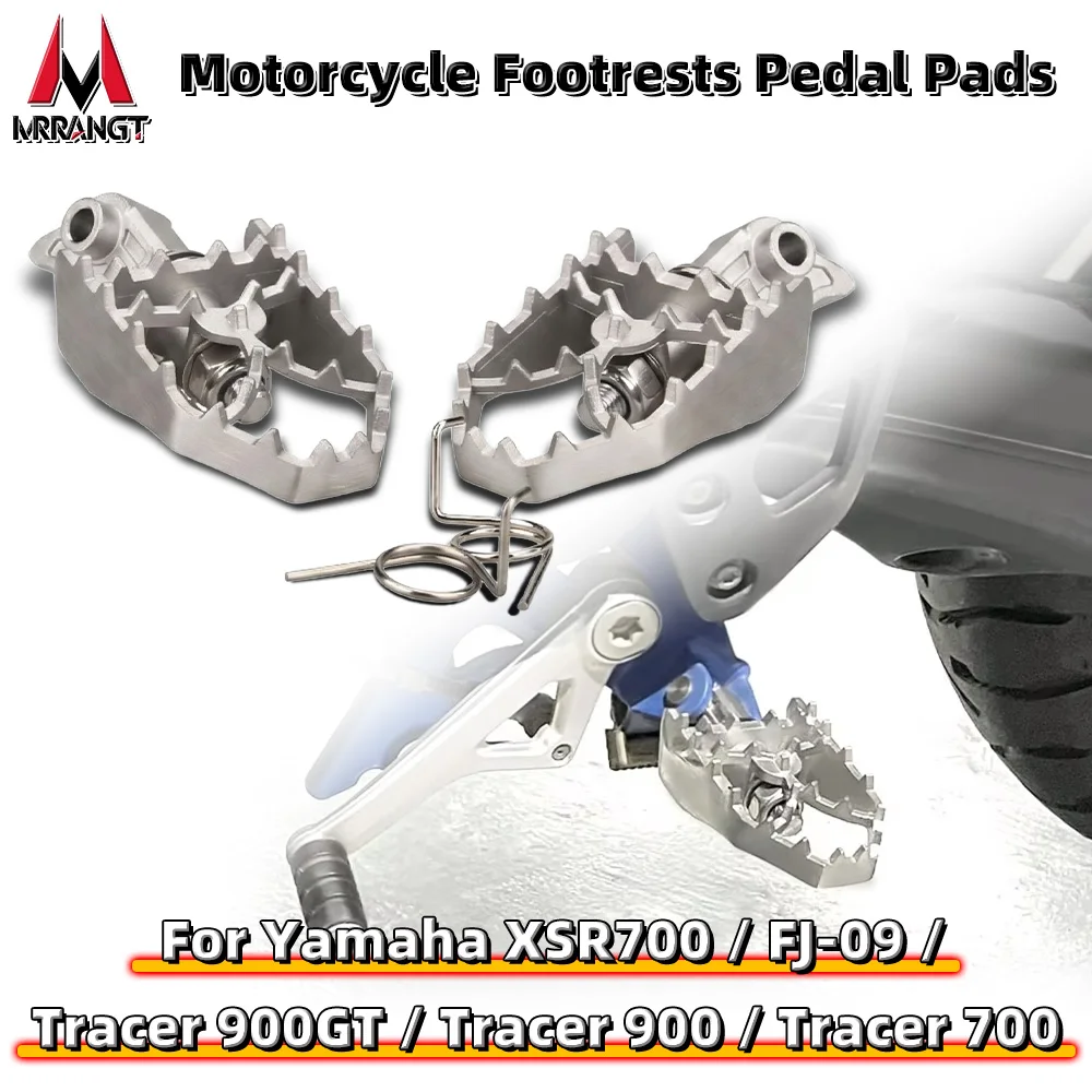 

Motorcycle Foot Pegs Pads Replacement Parts Fit For Yamaha Tracer 900GT / 900 / 700，XSR700，FJ-09 Anti-Slip Footrests Pedals