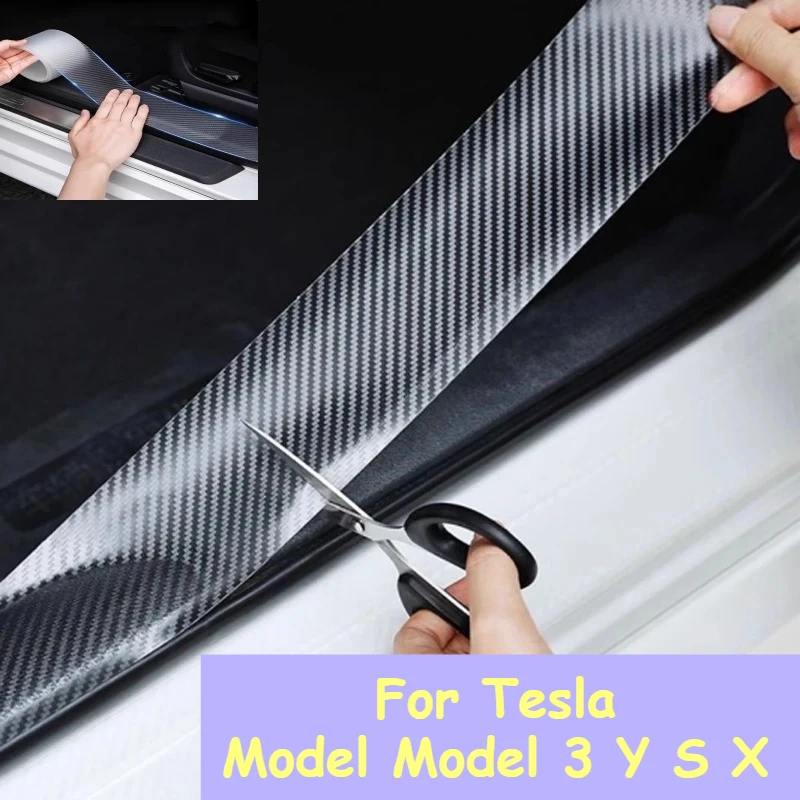 

For Tesla Model Model 3 Y S X Car Universal Vehicle Body Bumper Sticker Door Sill Rearview Mirror Protection Accessories