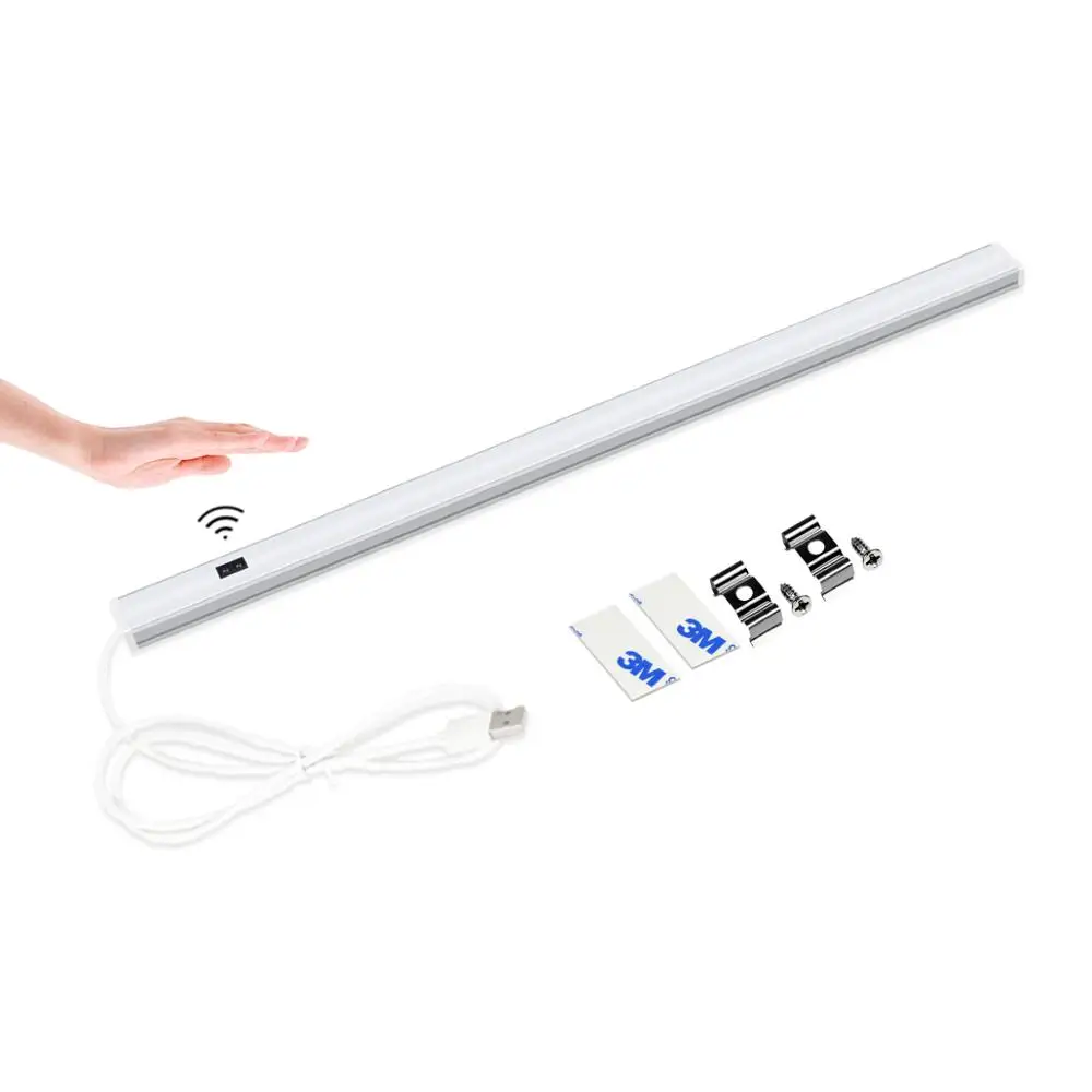 Led Desk Lamp USB Hand Sweep Sensor Led Bar Light Button Switch 3 Colors Change Night Reading Lights For Computer Dormitory 30cm