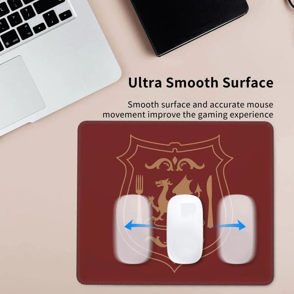 ダンジョンロゴ（理想版） ダンジョンメシ カジュアル Tシャツ マウスパッド コンピューターキーボード マウスマット ゲーマー PC ラップトップ デスクマット オフィス