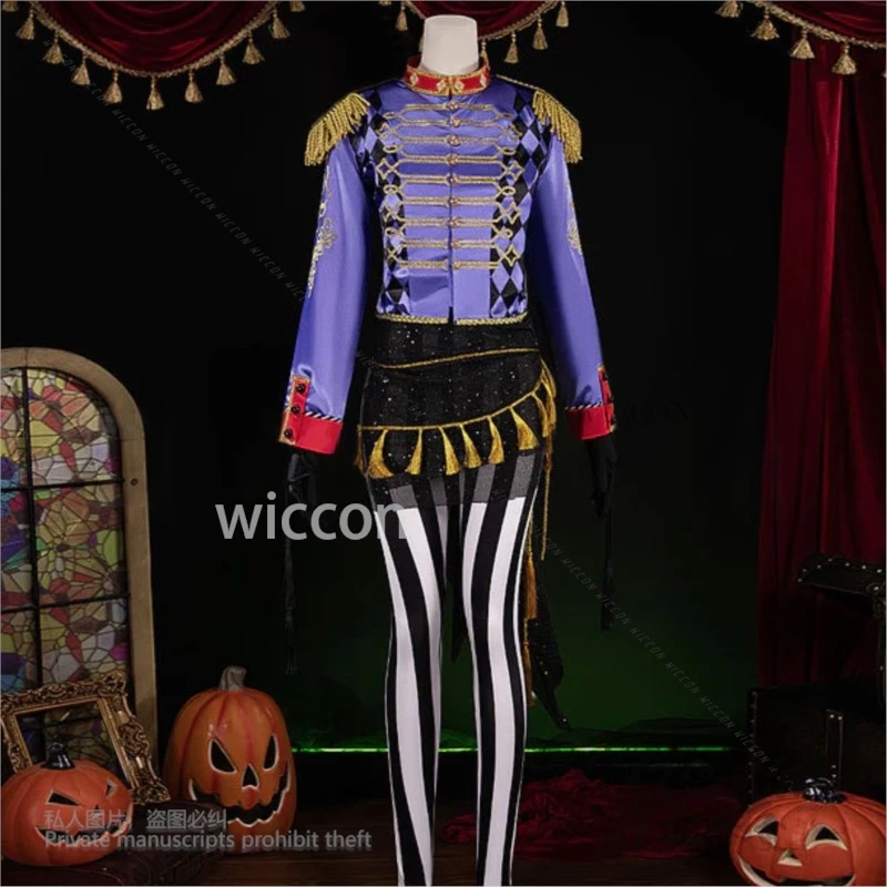 

Anime Vil Cosplay XS-3XL European American Wish Medieval Clothing Retro Stand-up Collar Halloween Circus Performance Costume