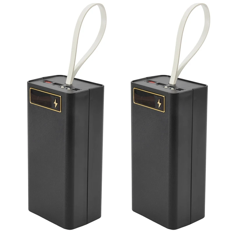 

2X 21X18650 Battery Case Welding Free Power Bank Case PD With Light 18650 Battery Charge Box Detachable DIY Shell