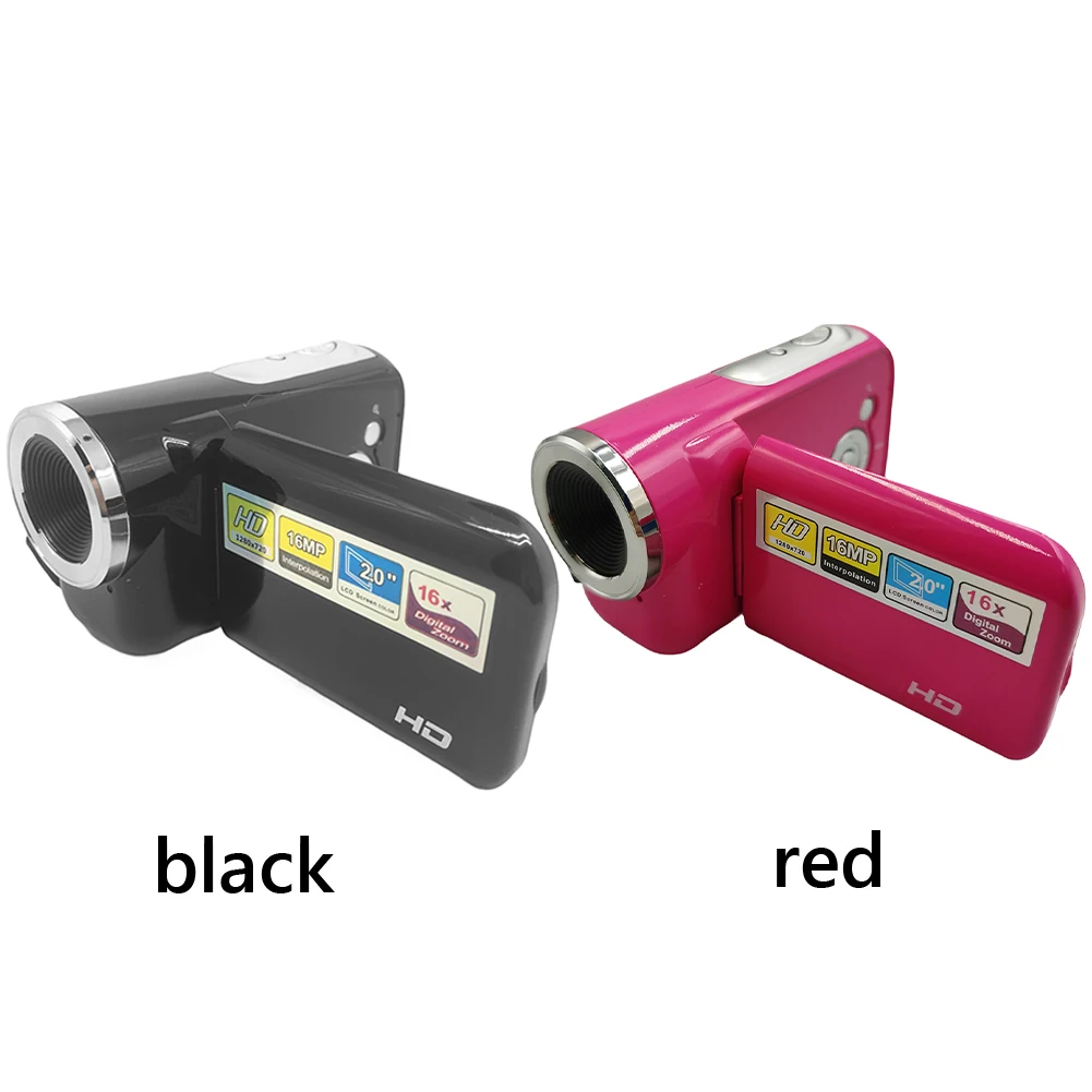 16MP 720P Portable DV Camcorder 2.0 Inch TFT Color Screen Video DV Camera 16X Digital Zoom Built-in LED Flash for Students Teens