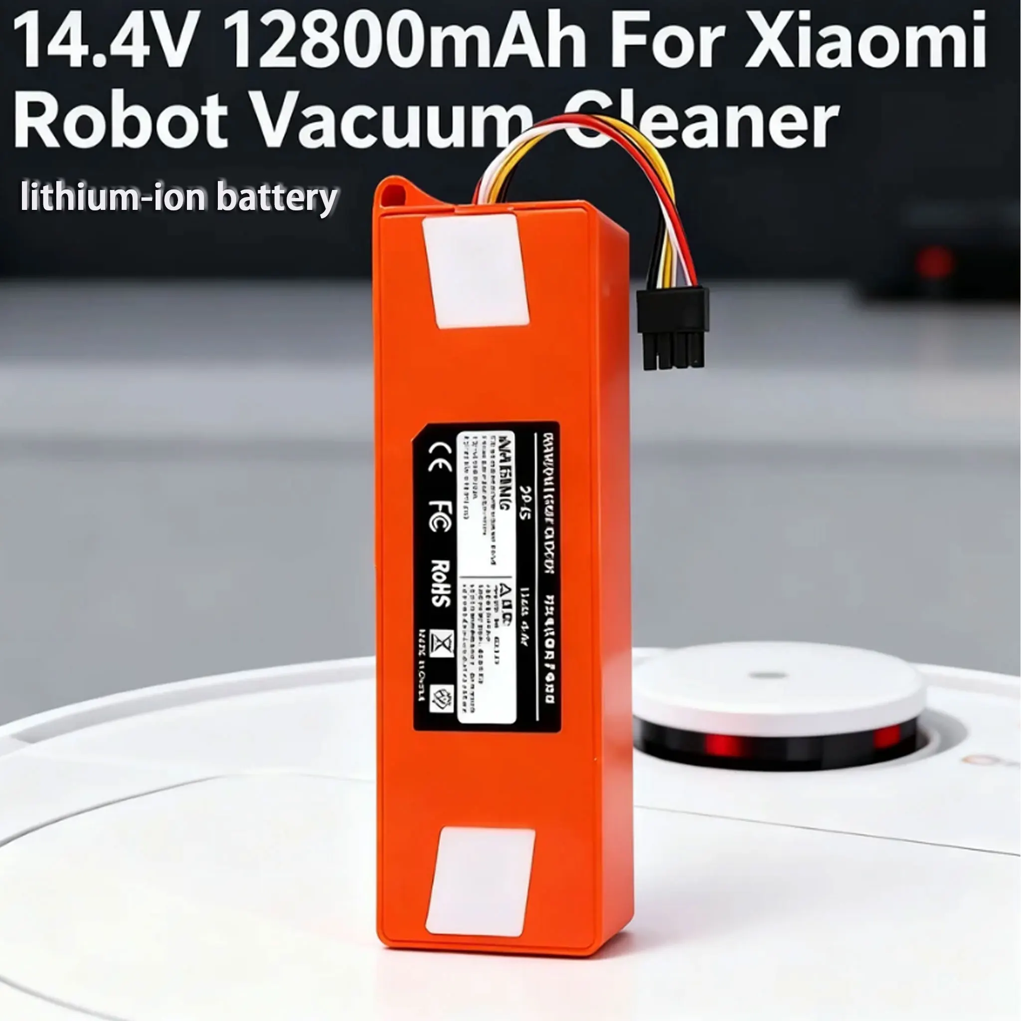 Batterie de remplacement pour aspirateur Xiaomi Roborock S50 S51 S55 T60 E352-00 S502-00 C10 E20 E35 SC, 14.4V, 12800mAh