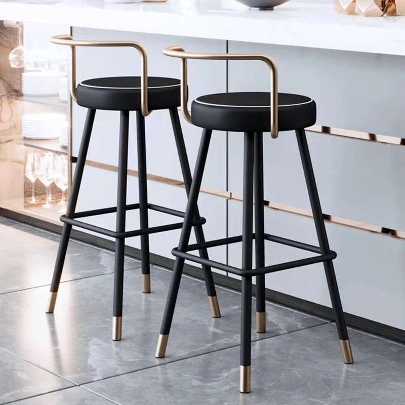 Nordic Bar Stools Luxury Counter Home Barrel Island Bar Stools Office Golden Sillas Para Comedor Designer Furniture