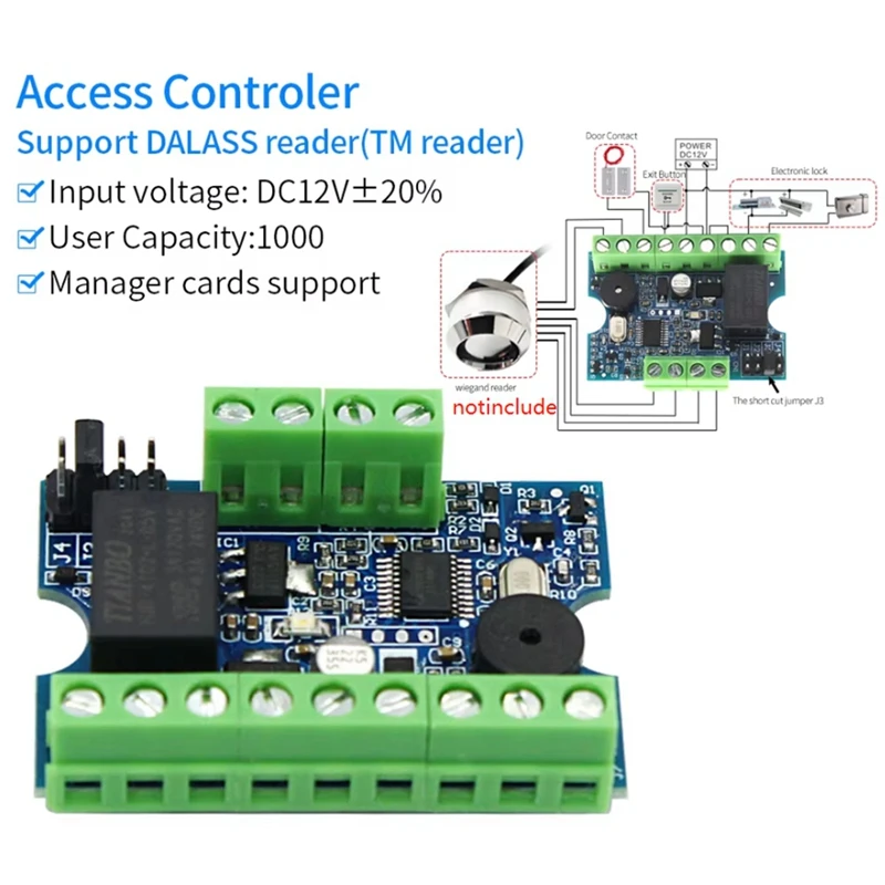 Novo mini módulo de bloqueio de placa de controle de acesso módulo de bloqueio de placa sistema de controle de acesso de porta de saída de relé