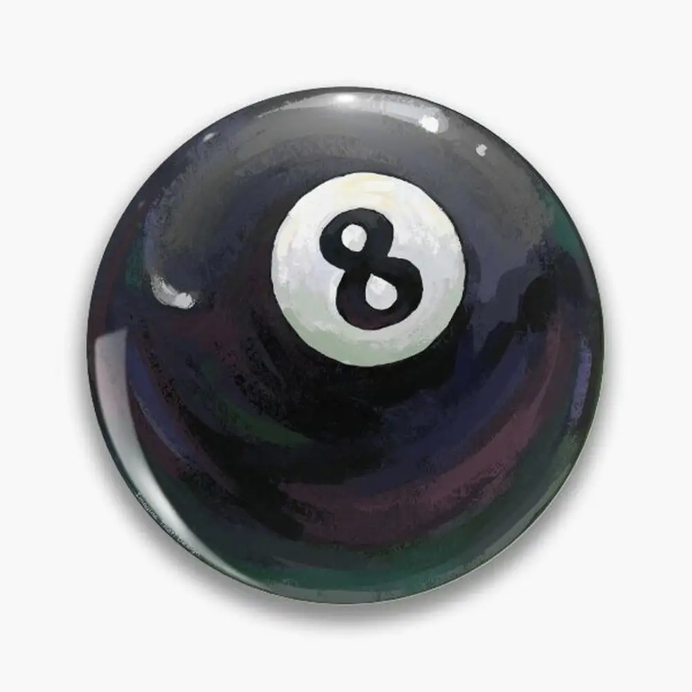 Billiards 8 Ball Pin Buttons Brooches  Jewelry Accessory Customize Brooch Fashion Lapel Badges