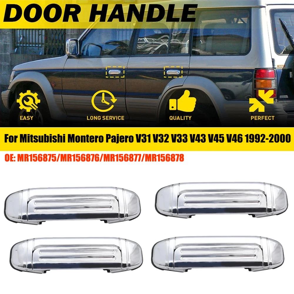 Vorne Hinten Äußere Türgriff für Mitsubishi Pajero Montero V31 V32 V33 V43 V46 V47 1992-2000 MR156875 MR156876 MR156877 MR156878