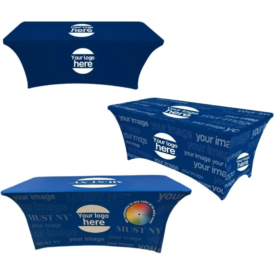 مفرش طاولة مخصص 4FT 6 FT 8 FT مفرش طاولة مفرش طاولة للمناسبات التجارية وأعياد الميلاد والزفاف والذكرى السنوية للعرض التجاري #1