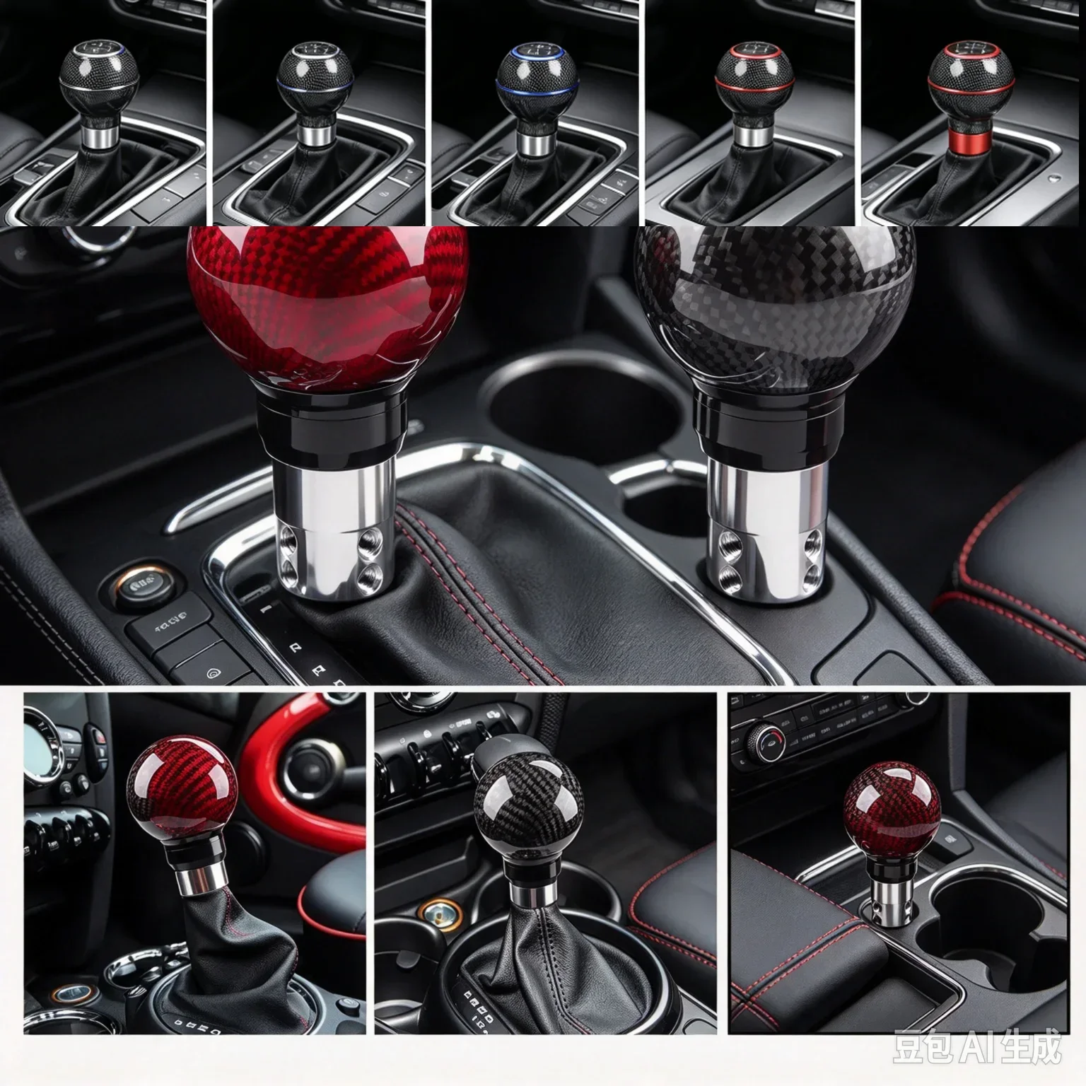 Universal 5 Speed Car Carbon Fiber Gear Stick Shift Knob Car Gear Knob Gear Knob Leather Fit For Honda Toyota Nissan Mitsubishi