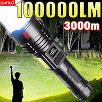 Super Bright White Laser Torch 800W High Power Flashlight Rechargeable Waterproof Hand Light Magnetic With Tail Knife Lantern