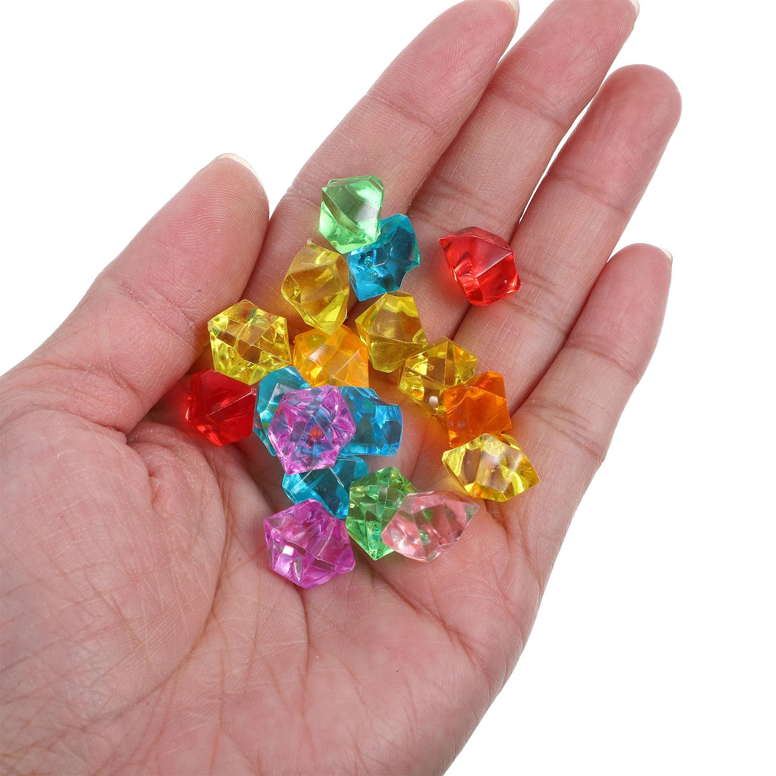 

500g 14*11mm Colorful Transparent Crystal Stones Filler Ice Stone Simulated Gemstones for Vase Crafts Decorations Wedding Home