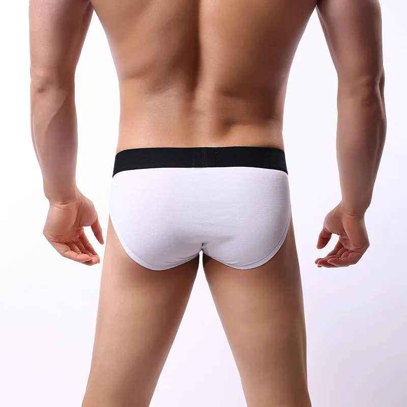 Combed Cotton Mens Briefs Cotton Youth Low Rise Sexy Shorts Comfortable Breathable Briefs