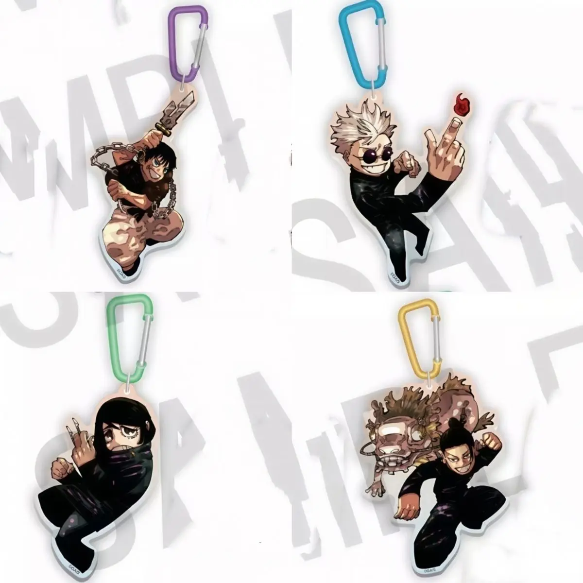 

4 шт. аниме дзюдзюцу кайсен брелок мультфильм Итадори Юдзи акриловый кулон брелок ювелирные изделия украшения для рюкзака автомобильный брелок