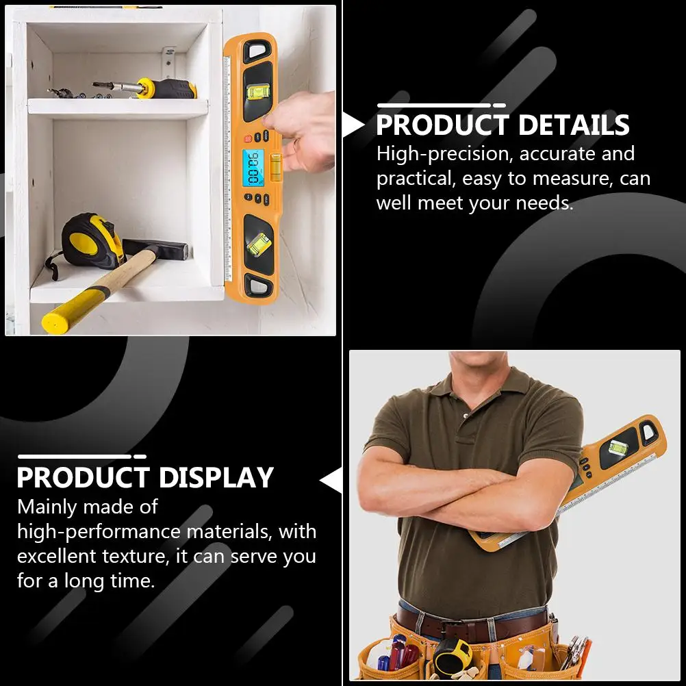 Podświetlana linijka poziomu Precyzyjny poziomy przyrząd pomiarowy Przenośne narzędzie do ważenia Materiał ABS Miernik duchu