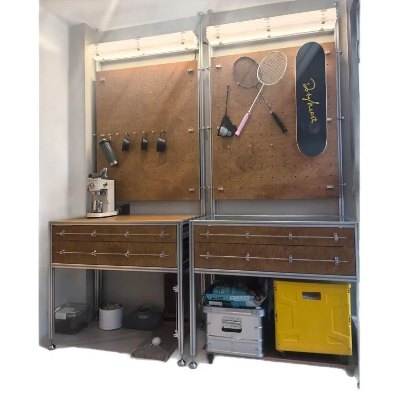 

Coffee shop perforated board display chest of drawers multi-functional figure cabinet combined