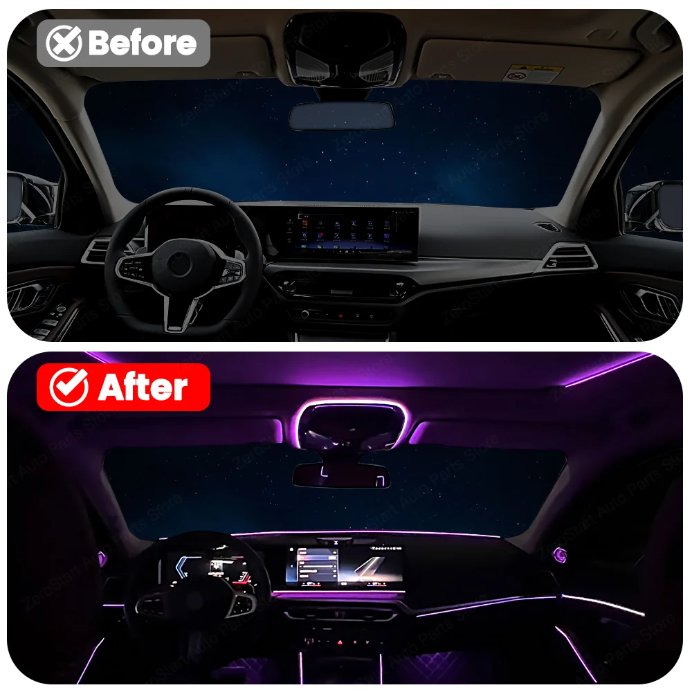 11 Colors Skylight Reading Ambient light For BMW 2 3 4 5 6GT 7Series X3 X4 X5 X6 X7 G20 G05 G06 G07 G01 G60 G30 Reading Light