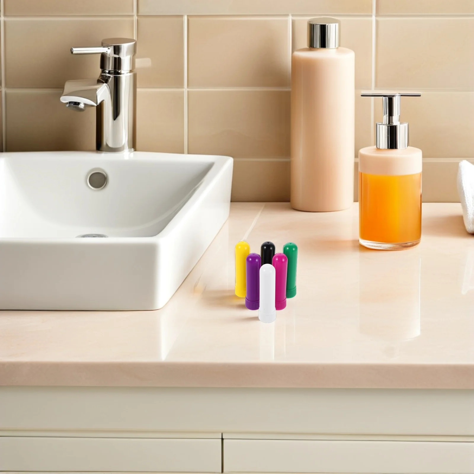 

6Pcs Essential Oil Nasal Breath Sticks Portable Aromatherapy Refillable Tube Fresh Anytime Travel Use Nasal Inhalation Sticks