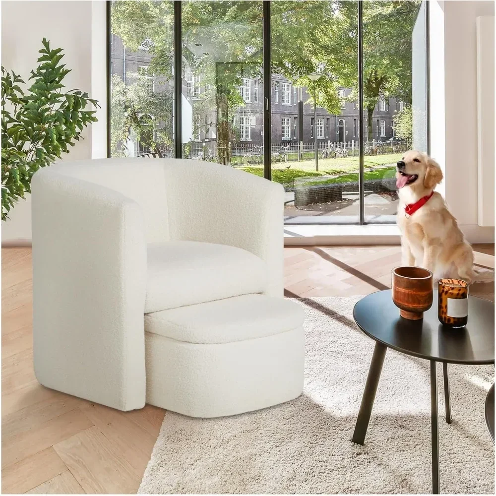 

Storage Ottoman Living Room Chair Modern Chairs Upholstered Armchair for Bedroom/Office/Reading Room