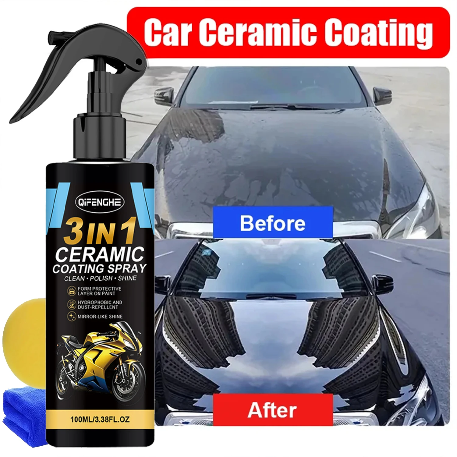 Car Ceramic Nano Coating Liquid Coatin Nano Crystal Hydrophobic Layer Anti-Scratches Car Wax Coating Car Polishing Coating