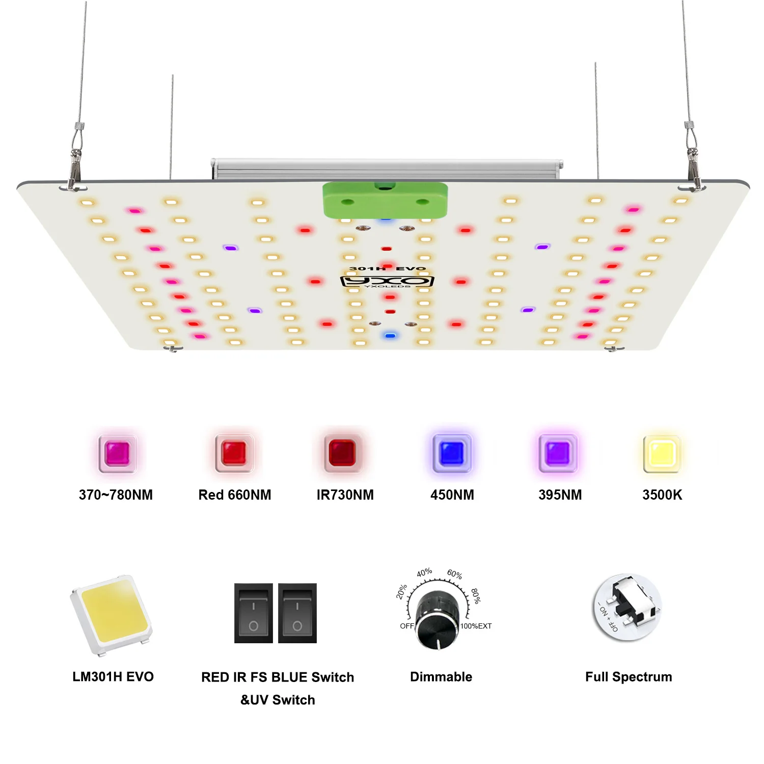 180W Full Spectrum LM301H EVO LED Grow Light 85W Quantum LED Phyto Lamp For Plant Hydroponic Greenhouse Flower Veg And Bloom