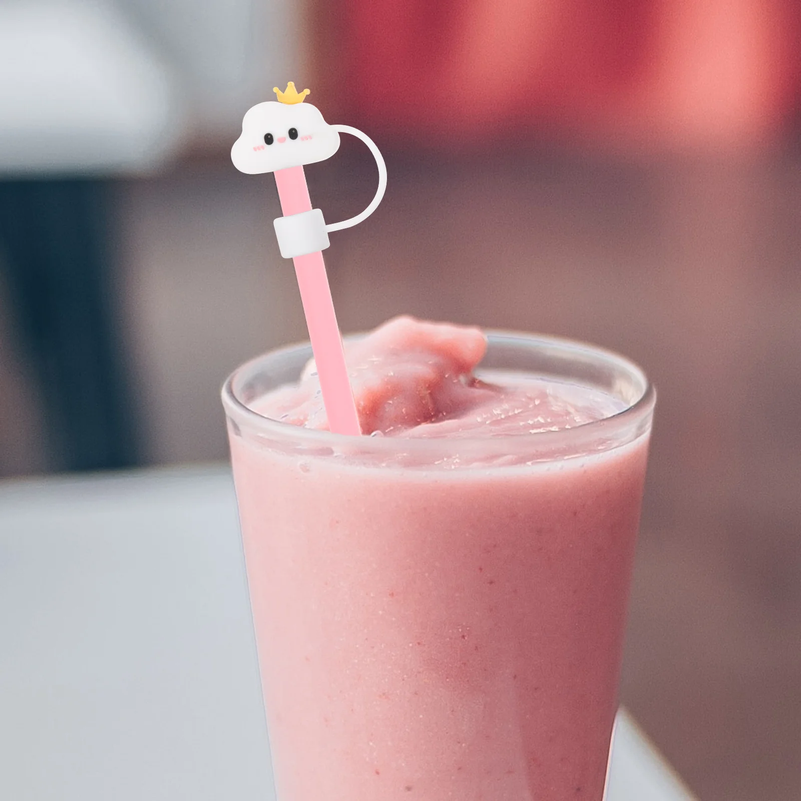 

Silicone Straw Caps 10mm Hole Cloud Shape Reusable Straw Covers Protective Lids for Tumblers Drink Stopper Accessories Cute