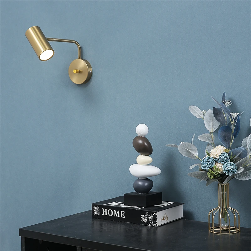 Modern LED Rotatable Wall Lamps Bedside Study Reading Wall Lights Corridor Stairs Lighting Fixtures Home Black Gold White Sconce
