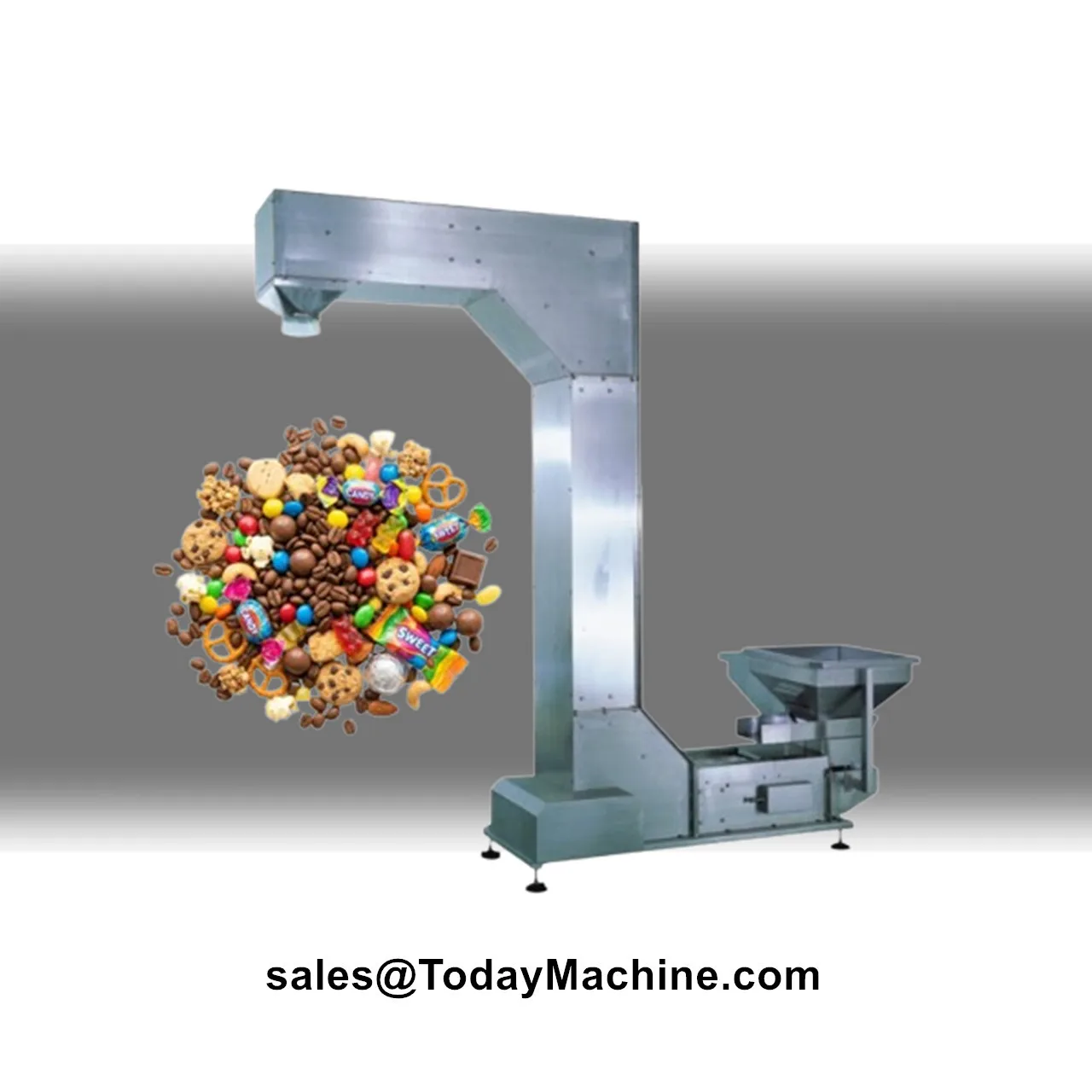 Stainless Steel Bucket Vertical Conveying Z Type Elevator Conveyor for Snacks