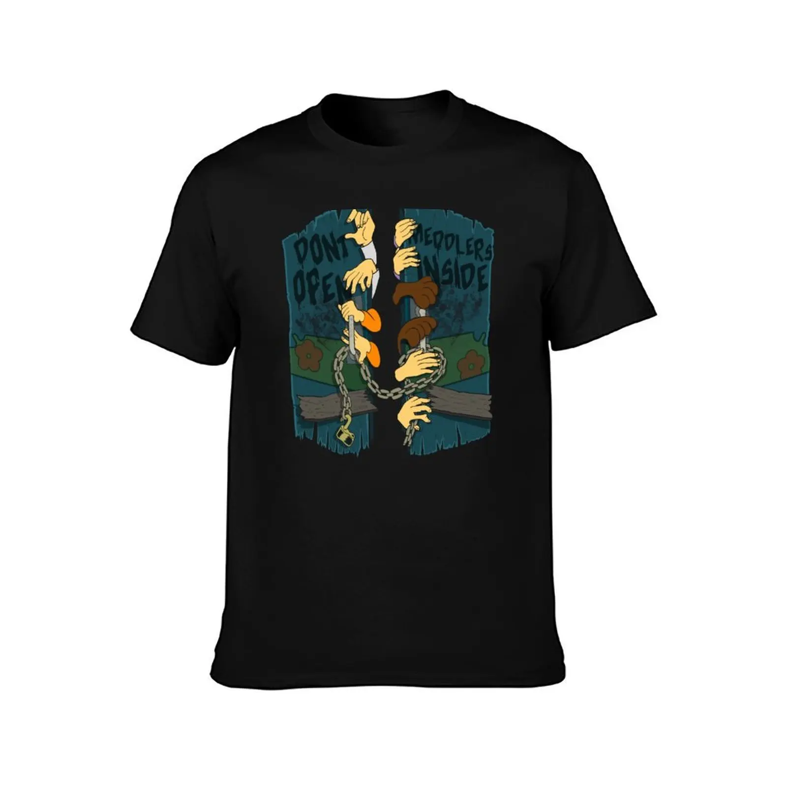 The Meddling Dead T-Shirt, Summer Casual Cotton Tee, Oversized Streetwear Tops, Vintage Graphic Print, Loose Fit Short Sleeve