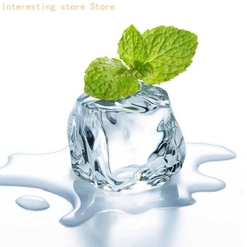 Klare Acryl-Eiswürfel, Nachbildungen, 5 Stück, Fotografie-Requisiten, Eiswürfel, für Food-Styling und Event-Mittelstücke – Detail 5