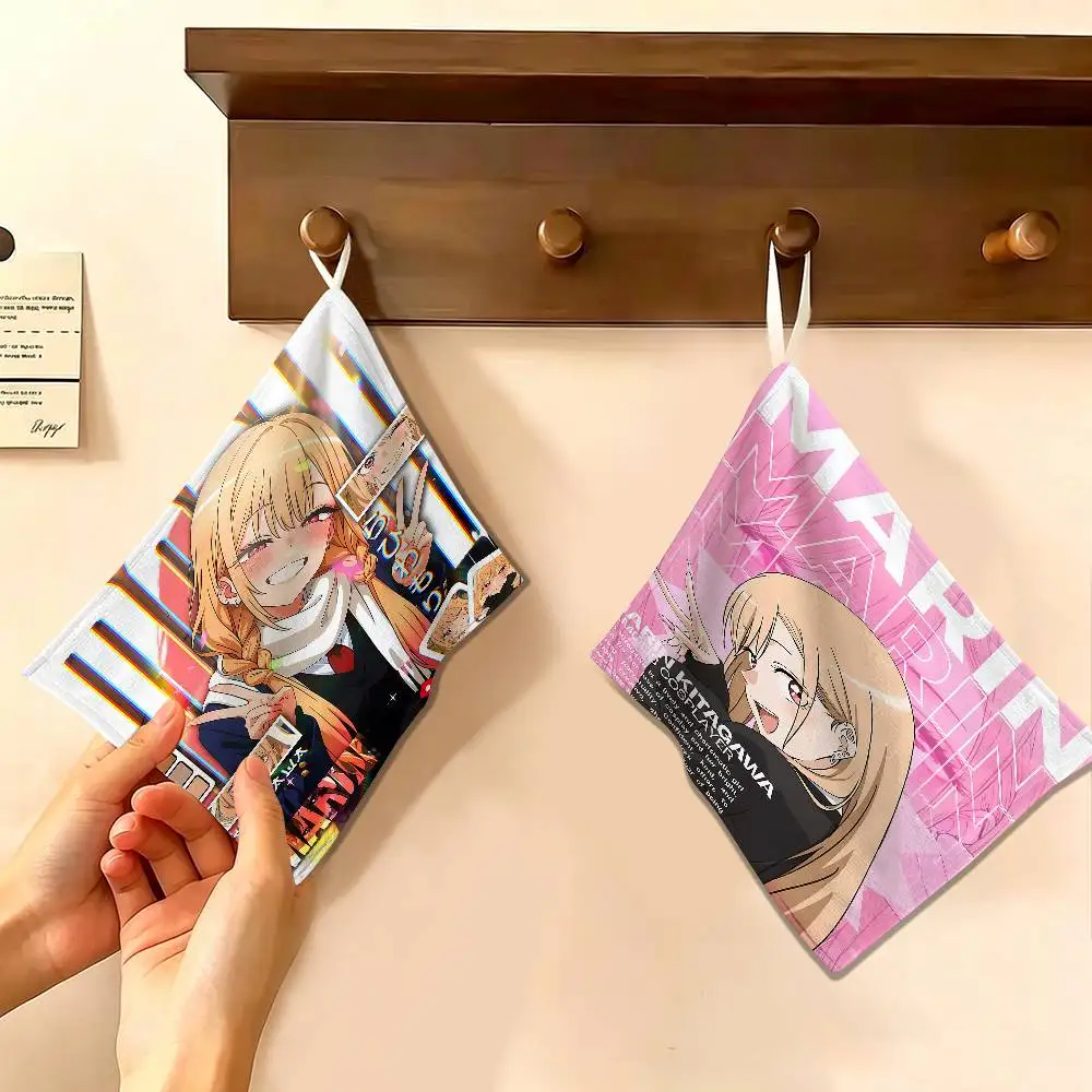 My d-dress up darling Polyester Cotton Hand Wiping Towel with Hanging Loop, Lightweight for Home and Commercial Use