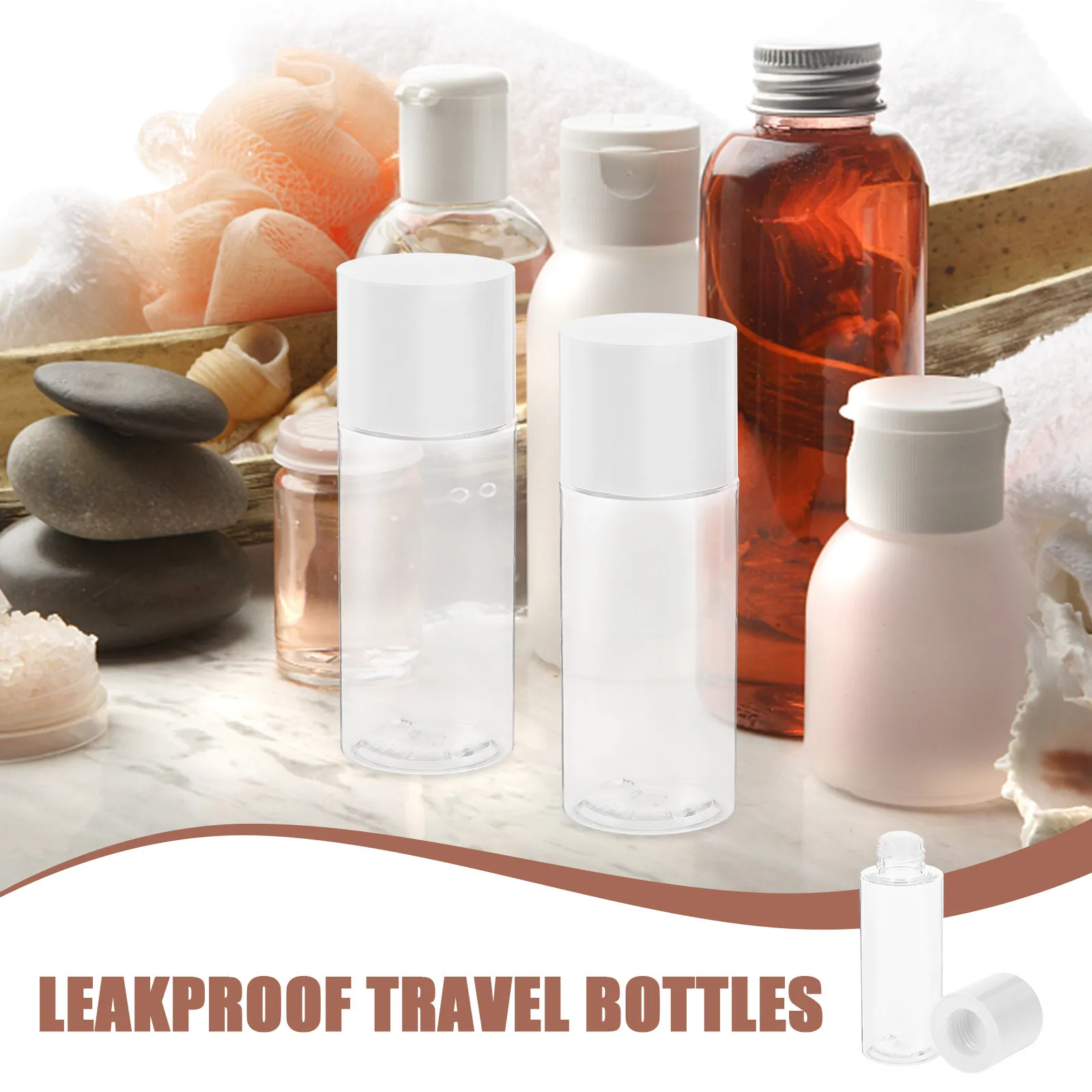 

4Pcs Refillable Toner Bottles 120Ml Leakproof Travel Liquid Containers for Lotion Moisturizer DIY Skincare Portable Reusable