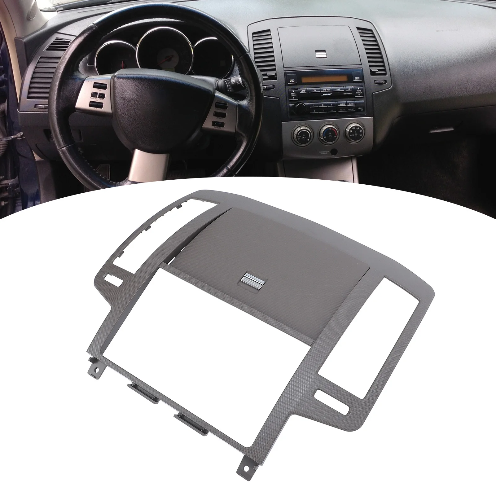 Center Dash Radio Air Vent Panel Trim Bezel Decorative Wearproof Replacement for Altima 2005 to 2006 Third Generation Facelift view 5