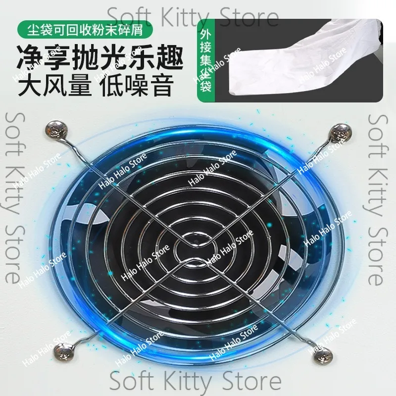 Dust-proof desktop small cloth wheel machine integrated dust box cover with suction layer Wenwan gold and silver jewelry