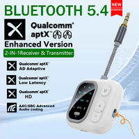 2 in 1 aptX Bluetooth Audio Receiver Transmitter aptX-Adaptive AD/HD/LL AAC 3.5MM AUX MIC HiFi Music Multipoint Wireless Adapter