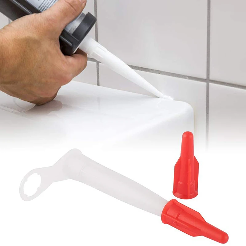 10Pcs Spare Silicone Nozzle Sealant Tool Kit Re-sealable Mastic Cartridge Spare Nozzles Screw Cover For Caulking PipesHot