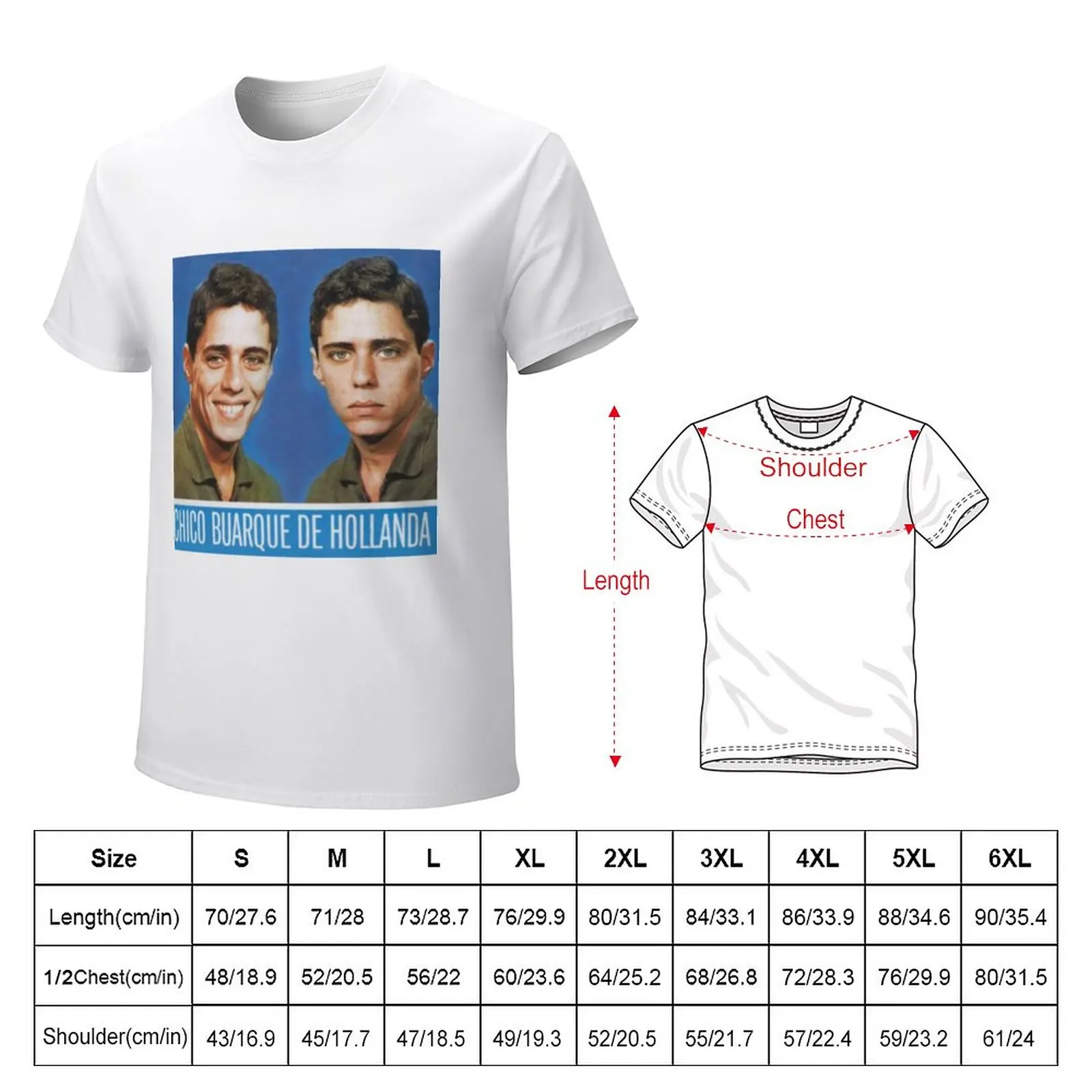 Chico Barque de Holanda T-Shirt Short sleeve tee aesthetic clothes graphics slim fit t shirts for men