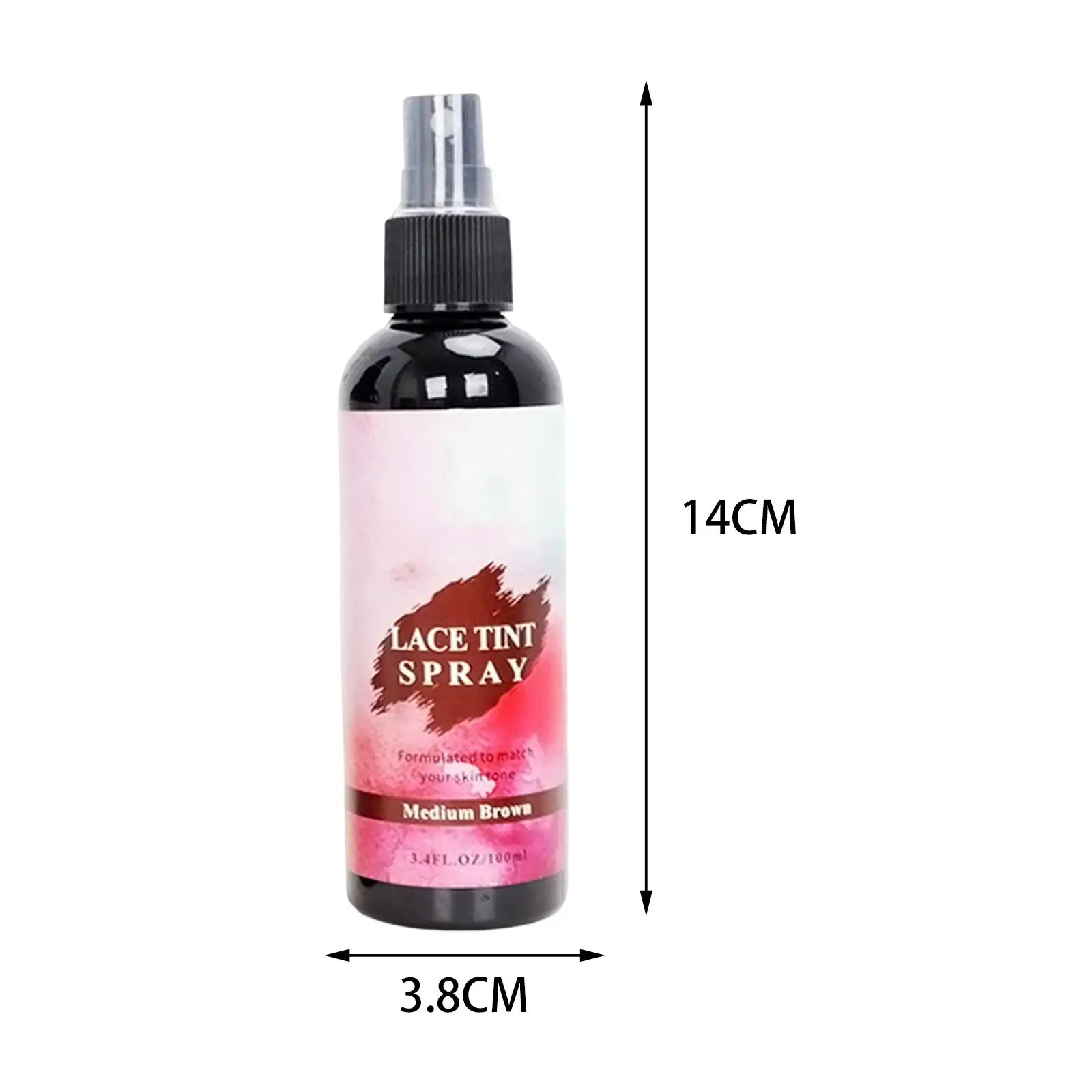 Spray de tinte de encaje, 100ml, sin residuos, cómodo de usar, spray de encaje teñido de secado rápido, Spray para pelucas de encaje, peluca de extensión de cabello