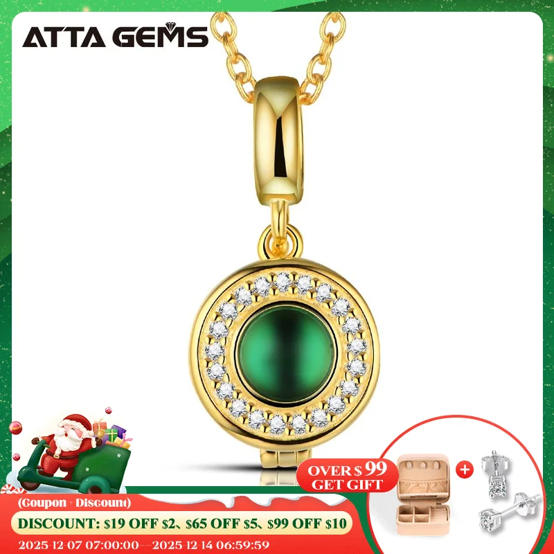 

18K Yellow Gold Plated Lab Grown Emerald Gemstone Necklaces for Women 925 Sterling Silver Jewelry Pendant Nacklace Party Gift